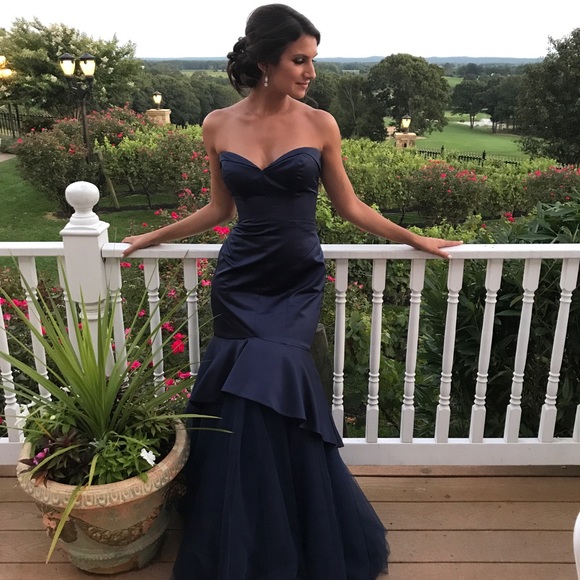 zac posen navy dress